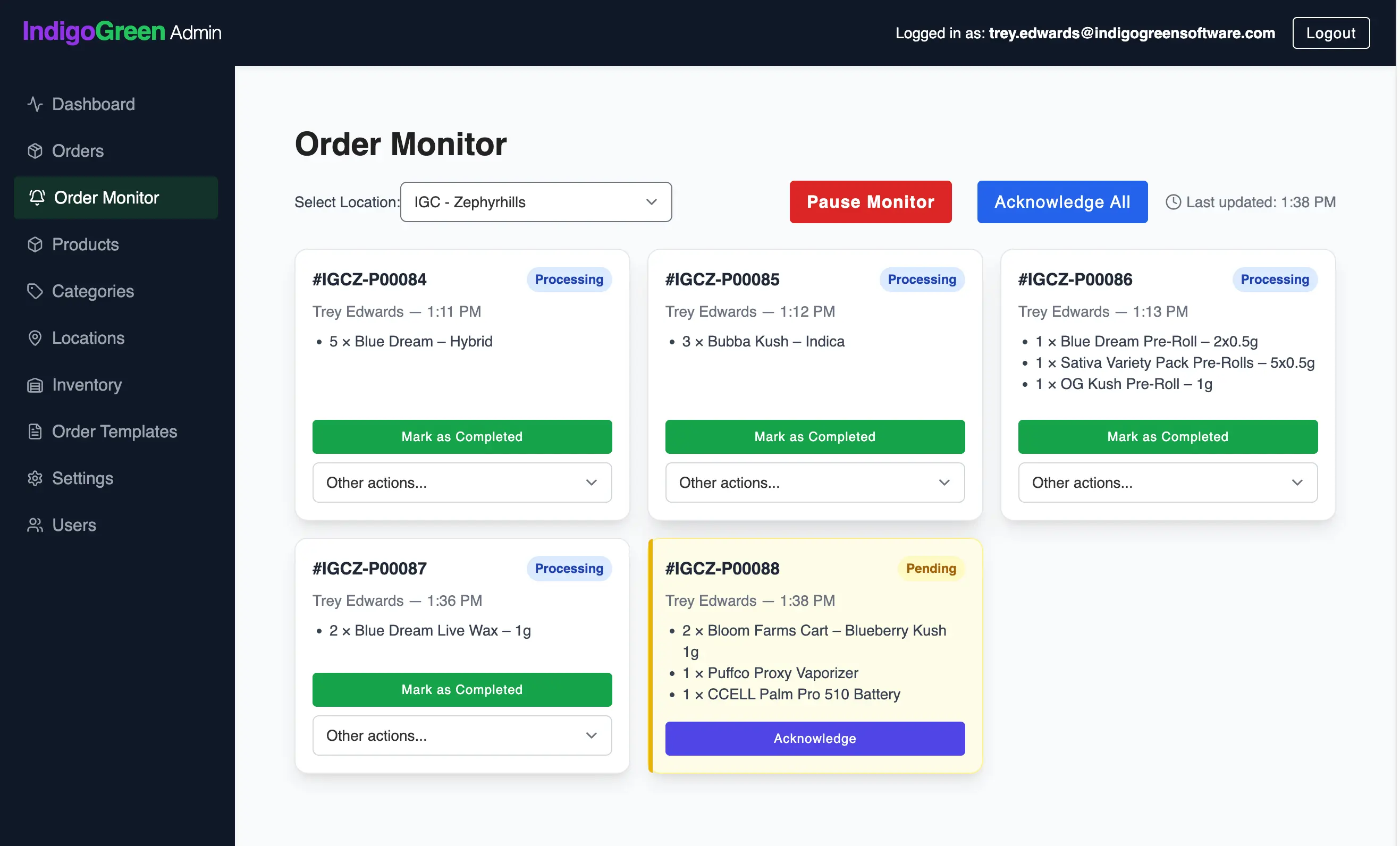 Order Monitor